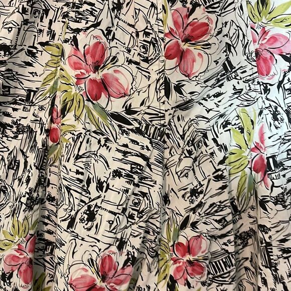 Simply Irresistible Circle Skater Skirt Floral Graffiti Pattern 30 Inch Waist - Picture 7 of 14